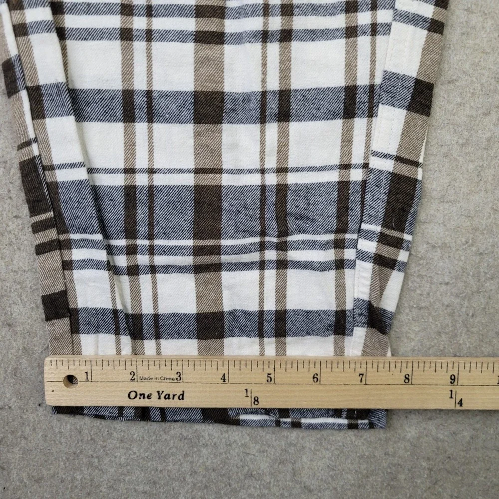 Eddie Bauer Lounge Pants Mens L Gray Plaid Sleepwear Bottoms Pajama Pants